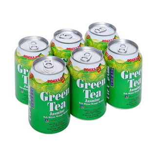 Lốc 6 lon nước trà xanh hoa lài Pokka 300ml