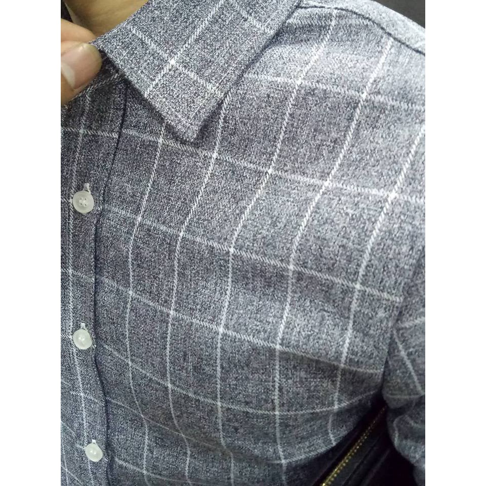 Áo sơ mi nam họa tiết caro đũi, đũi cổ bẻ, đũi cổ tàu | BigBuy360 - bigbuy360.vn