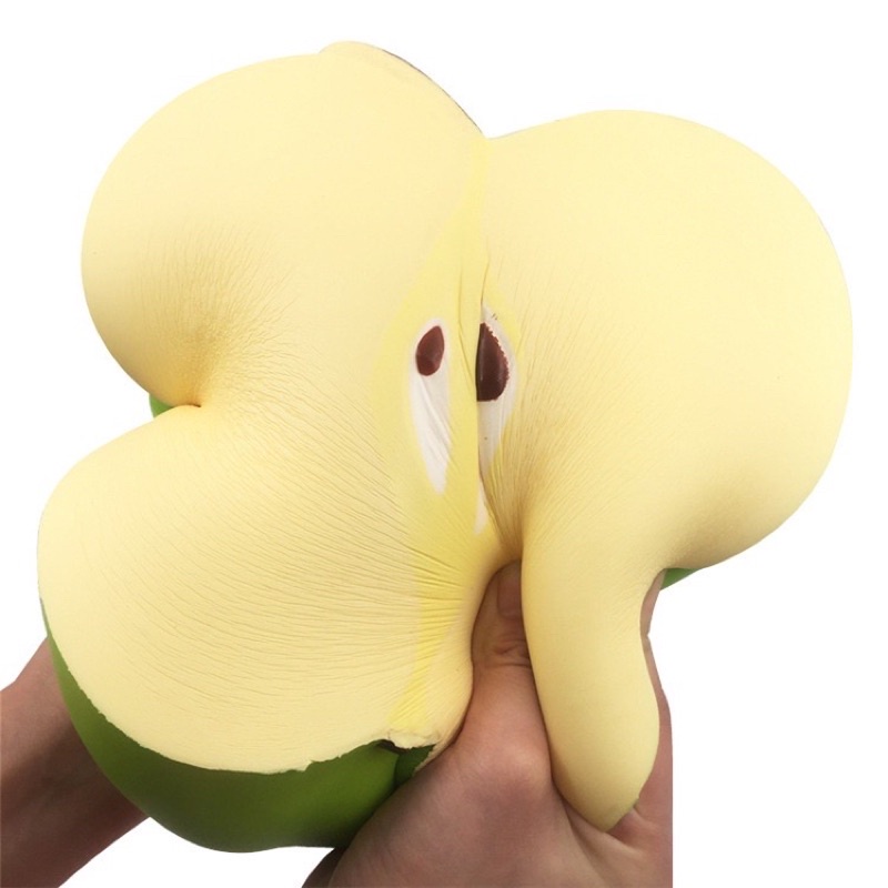 [30CM-ĐẠI KHỔNG LỒ] Squishy NỬA QUẢ TÁO XANH Màu Đẹp Đại Khổng Lồ Chính Hãng