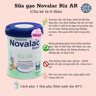SỮA NOVALAC RIZ AR 800G