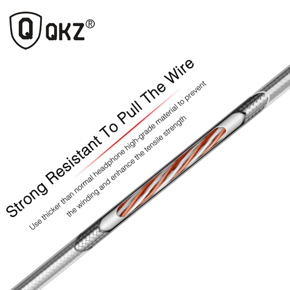 QKZ Metal Bass Phone Earphone With Mic Ecouteur Fone de Ouvido Audifonos Stereo Earphones For Xiaomi