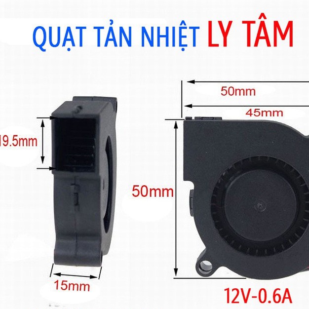 Quạt Tản Nhiệt 12V Ly Tâm , Quạt Sên Siêu Yên Tĩnh .