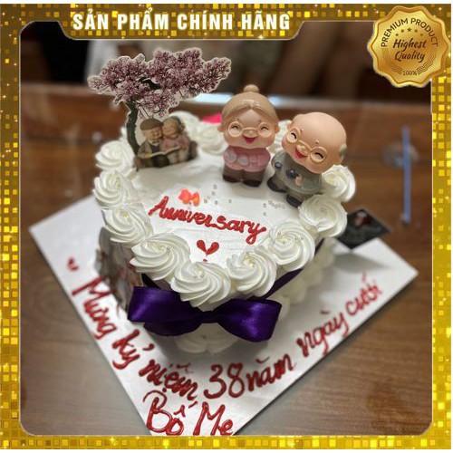 ☇▣[HÀNG MỚI VỀ] Ông và bà nhựa trang trí bánh kem,trang tiểu cảnh,làm quà tặng,đồ chơi,trang nhà