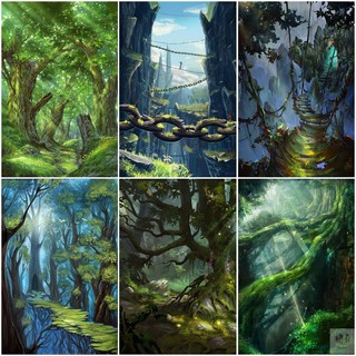 Bộ 6 Áp phích - Poster Phong Cảnh Forest - Rừng Rậm 3