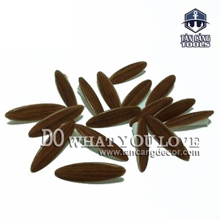100 Chốt che lỗ khoan chéo màu gỗ óc chó có vân gỗ