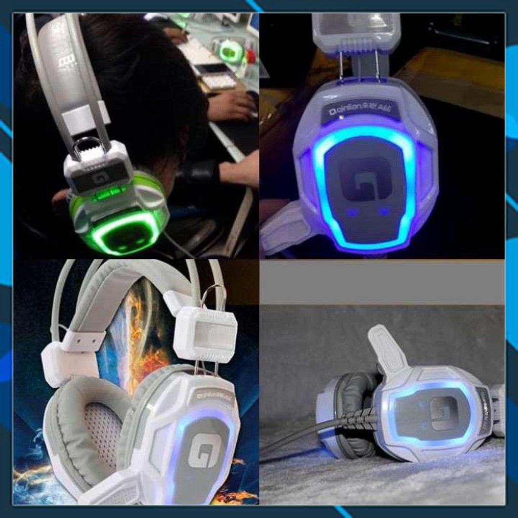 [ HÀNG CHẤT LƯỢNG] Tai Nghe chụp Gaming Qinlian A66 with Mic, LED + Rung , - GIÁ TÔT NHẤT