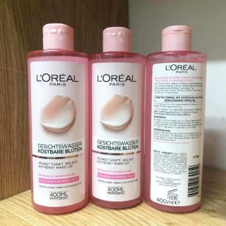 Nước hoa hồng Loreal Pháp 400ml | Sữa Rửa Mặt Loreal dành cho da khô và da nhạy cảm