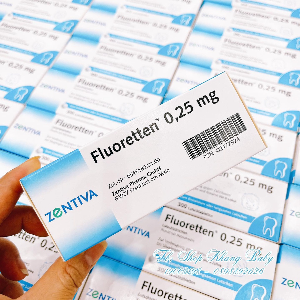 Viêm ngậm chống sâu răng fluoretten 0,25mg 300 viên - Shop Khang Baby