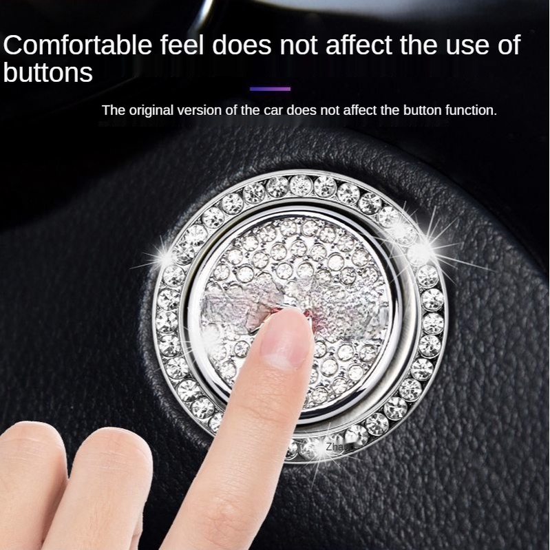 Miếng Dán Trang Trí Nút Khởi Động Xe Hơi Honda / Toyota