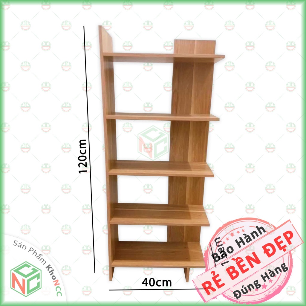 [KhoNCC] Kệ Sách Gỗ 5 Tầng Đa Năng Thiết Kế Thông Minh - Không Gian Đẹp Cho Nhà - Văn Phòng - NLM-KG5TT