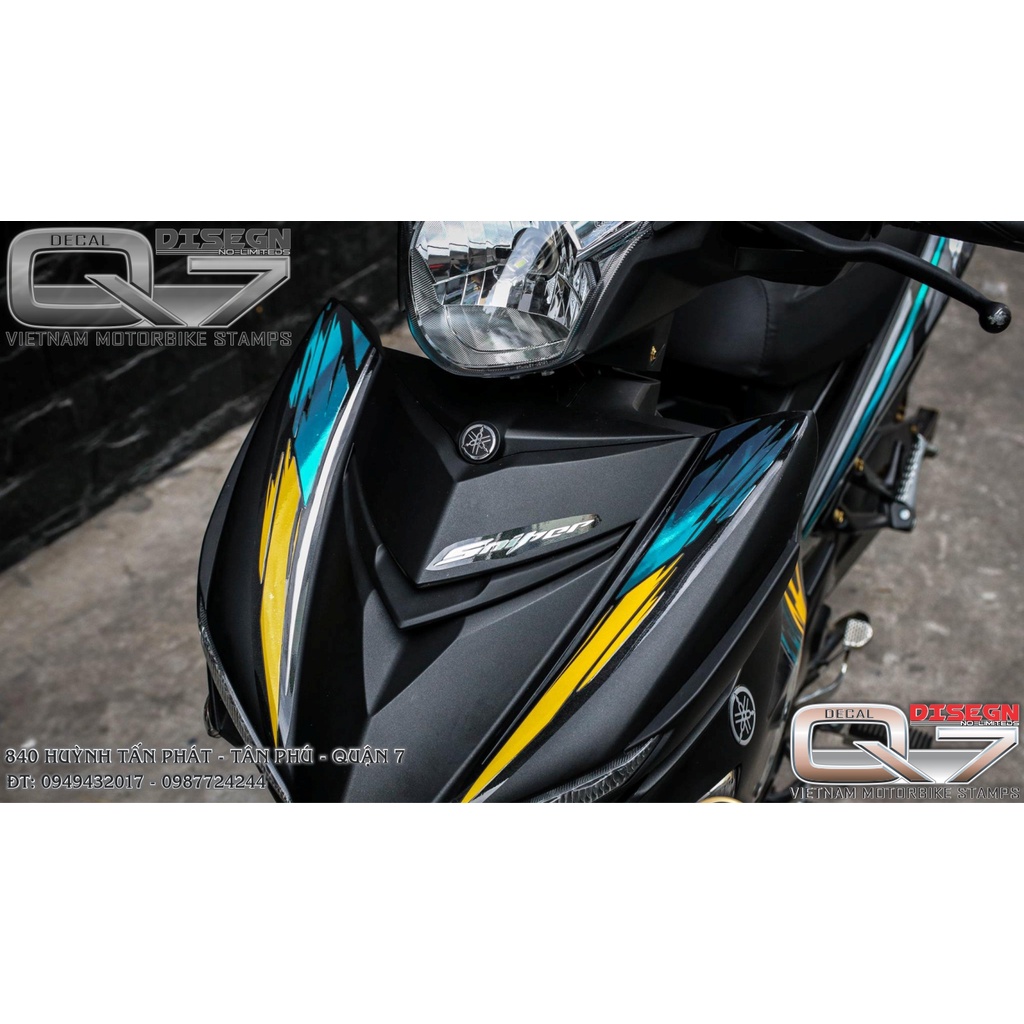 Tem Rời EXCITER 150 XANH ĐEN