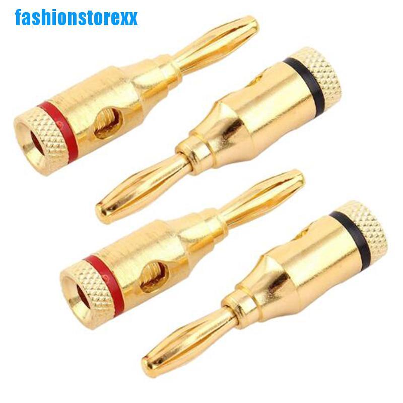 Set 12 phích cắm chuối mạ vàng 24k nối dây loa âm thanh