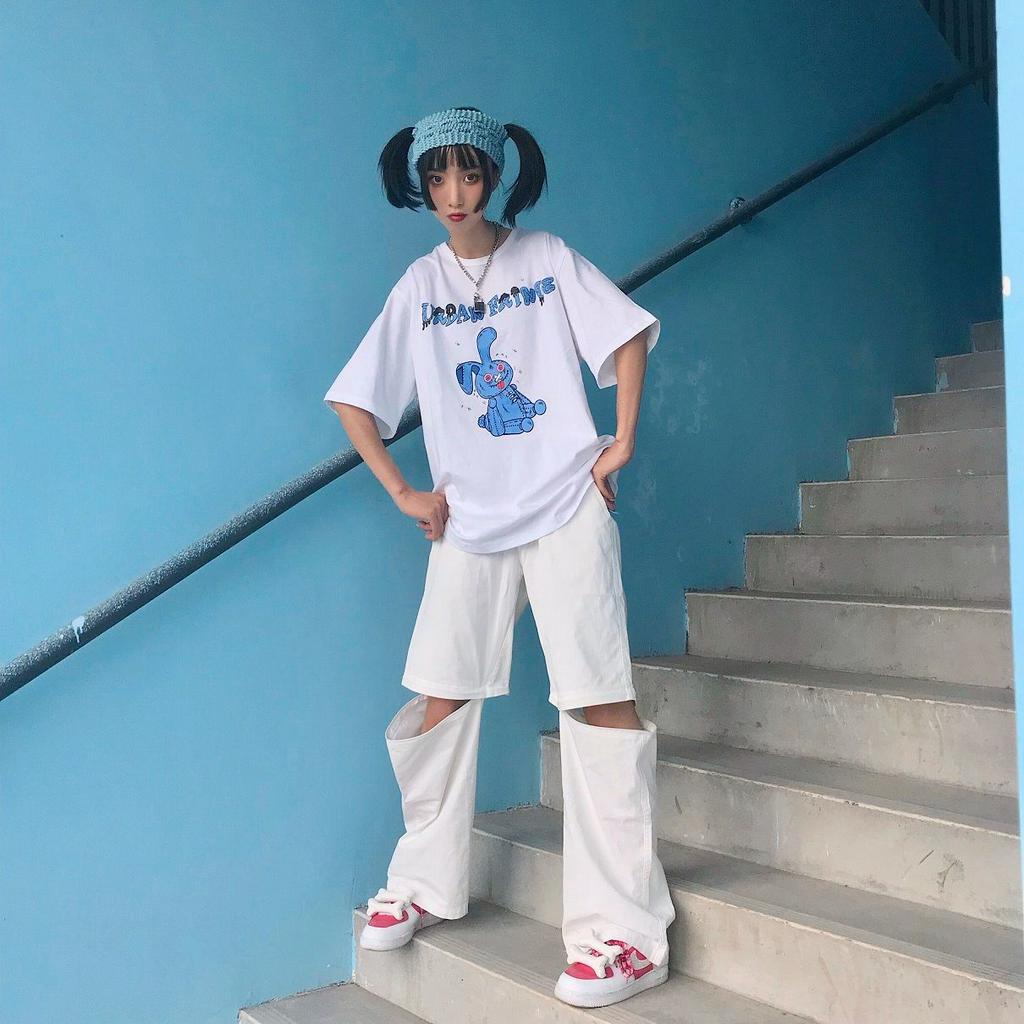 NRVP Áo Thun Ngắn Tay Form Rộng Mẫu 2021 Theo Phong Cách Hàn Quốc Dành Cho Nữ