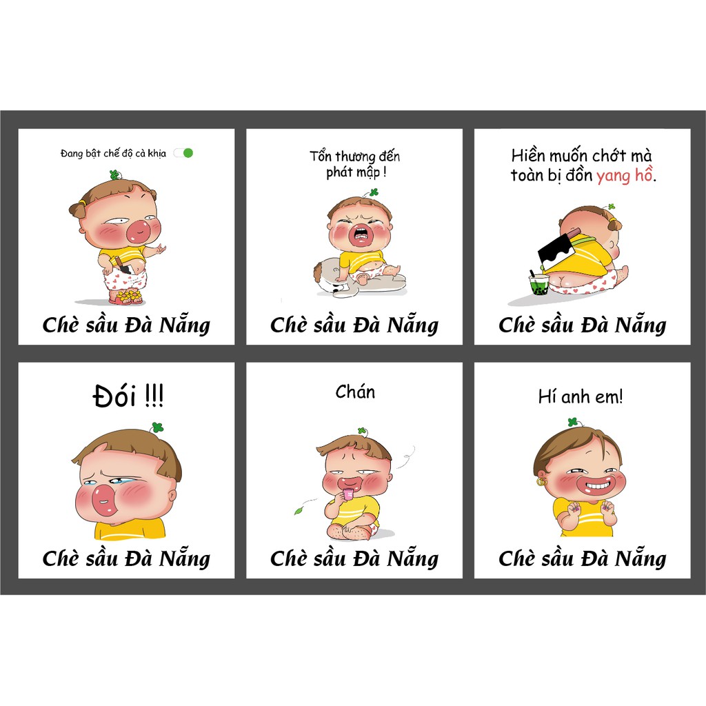 [ Combo 24 Sticker ] 24 sticker Quỳnh Aka kích thước 5cm ( Có thể thêm tên, nhãn hiệu )