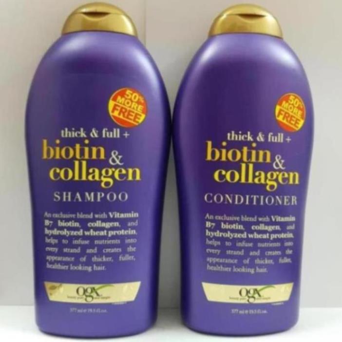 BIOTIN COLLAGEN DẦU GỘI XẢ 💕𝑭𝒓𝒆𝒆𝒔𝒉𝒊𝒑💕577ml giúp giảm rụng tóc, nhanh phục hồi tóc