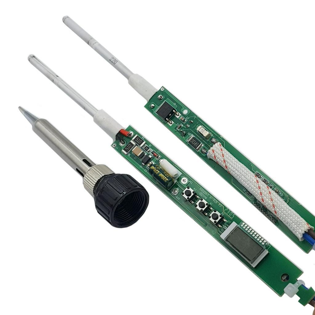 Mỏ hàn điều chỉnh nhiệt độ HandSkit 90W kèm mũi hàn, đế gác,  bọt biển
