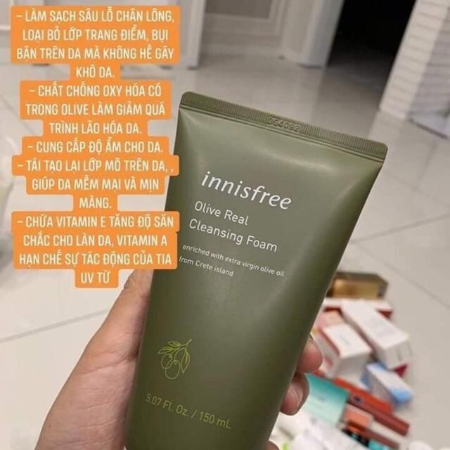 Sữa Rữa Mặt INNISFREE Olive Real Cleansing Foam