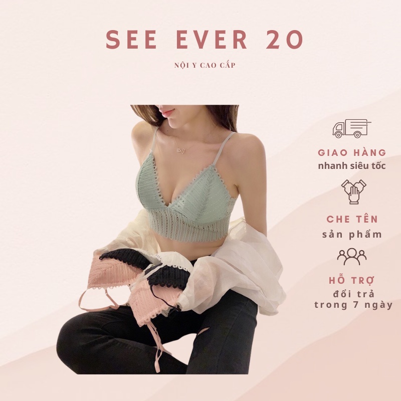 Áo bra ren lửng 2 dây cài sau ms 384