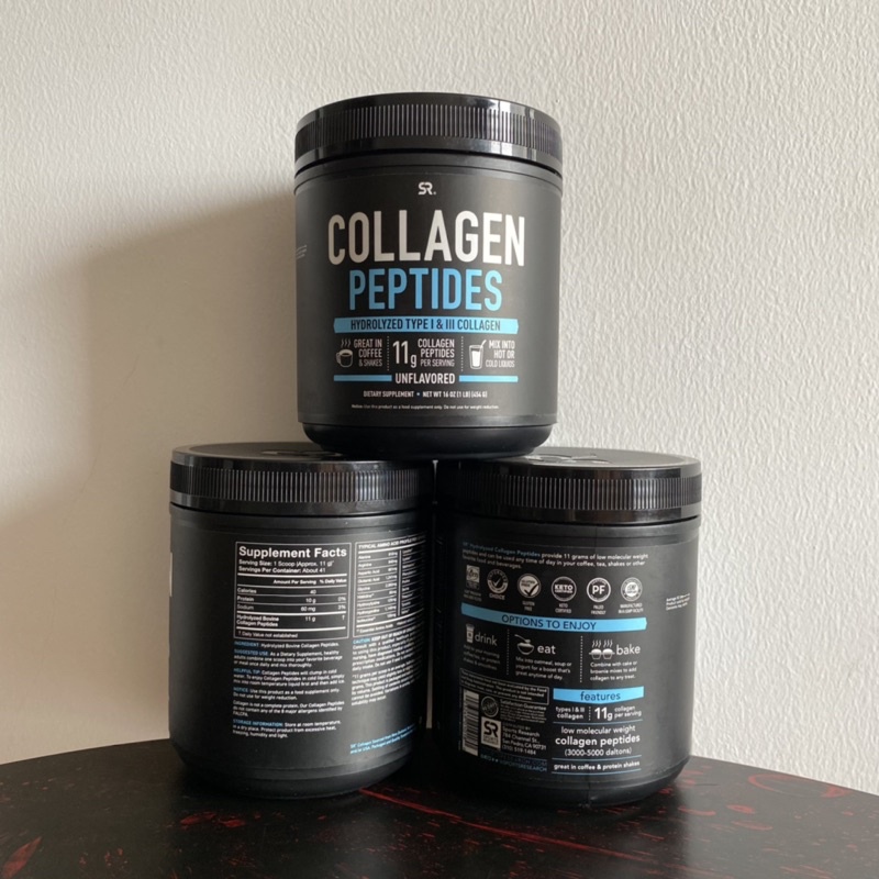 Bột collagen thuỷ phân cao cấp SR collagen peptides hydrolyzed new look order US bill air mẫu mới