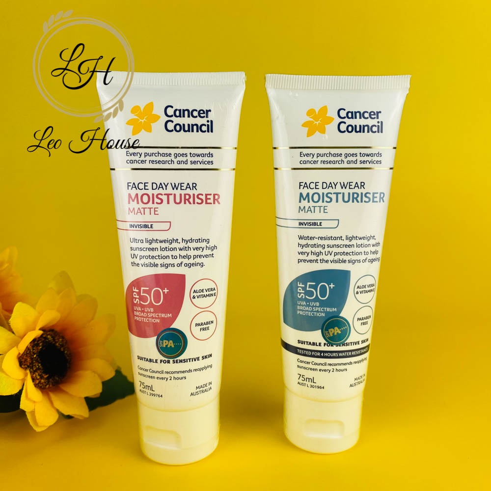Kem chống nắng Cancer Council Face Day Wear Moisturiser Matte SPF50+