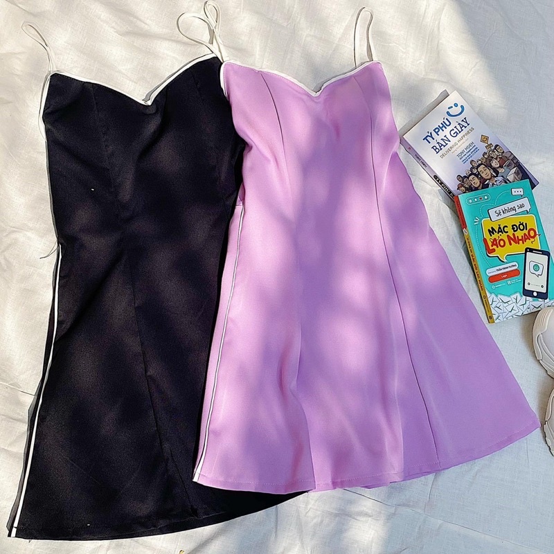 Đầm Hai dây ORGAN MINI DRESS thiết kế sau lưng cột dây form ôm eo chất vải dày dặn style ullzang xoè nhẹ phần đuôi váy