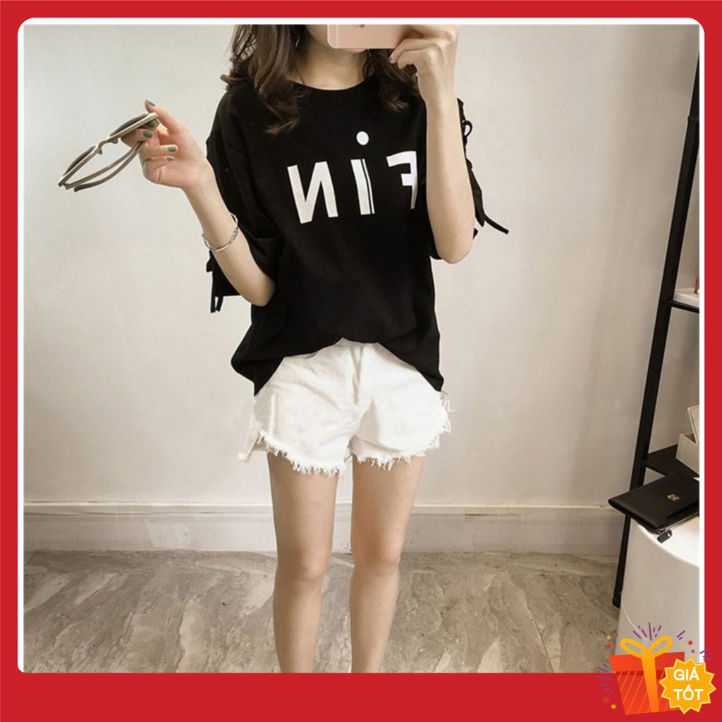 Áo Phông Nữ Đẹp 🛒FREESHIP️🛒 Áo thun nữ tay ngắn chất đẹp, thun cotton, mịn, mát, sành điệu in chữ FIN - Mã M22