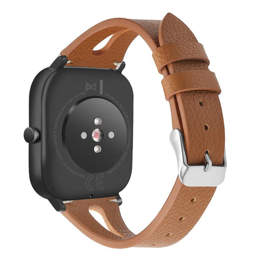 Dây Đeo Da 20mm Cho Đồng Hồ Thông Minh Xiaomi Huami Amazfit Bip U Pro GTS 3 Bip S GTS 2 Mini GTR 42mm