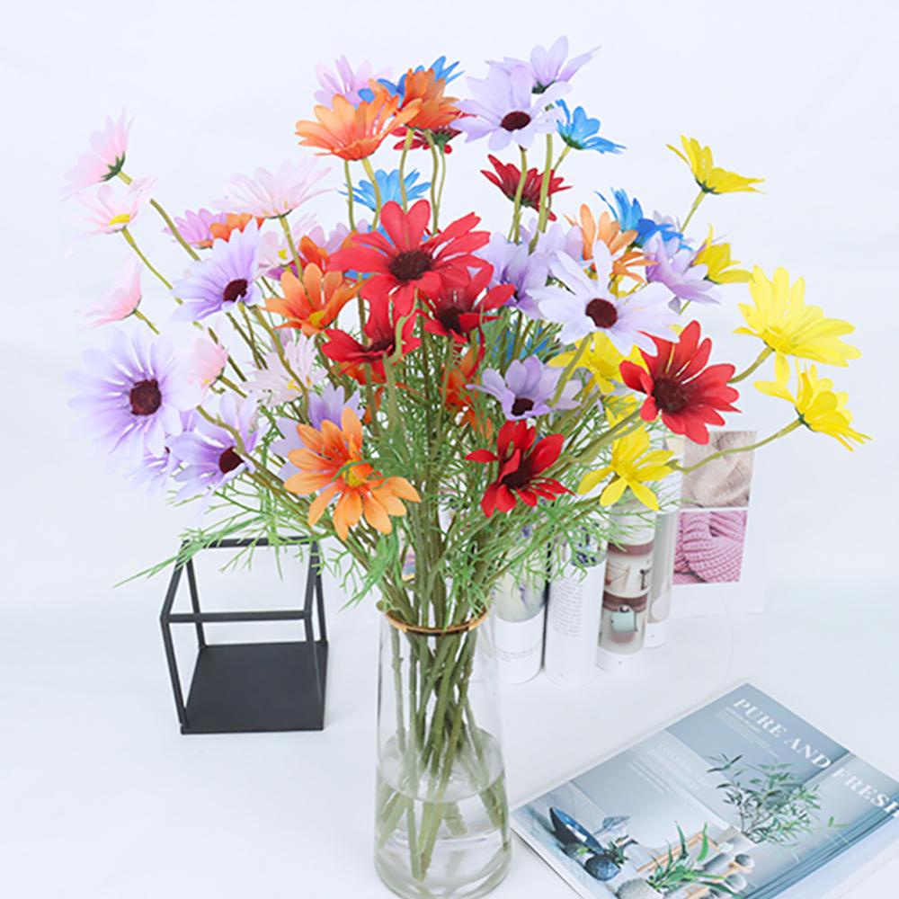 Hoa Cúc Giả Bằng Lụa Màu Ngà Trang Trí Nhà Cửa / Tiệc Cưới DIY