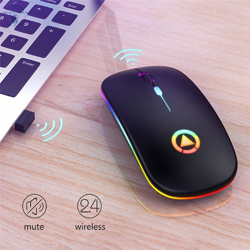 DG RGB Rechargeable Wireless Mouse USB Silent Mouse Gaming Mouse For PC Laptop