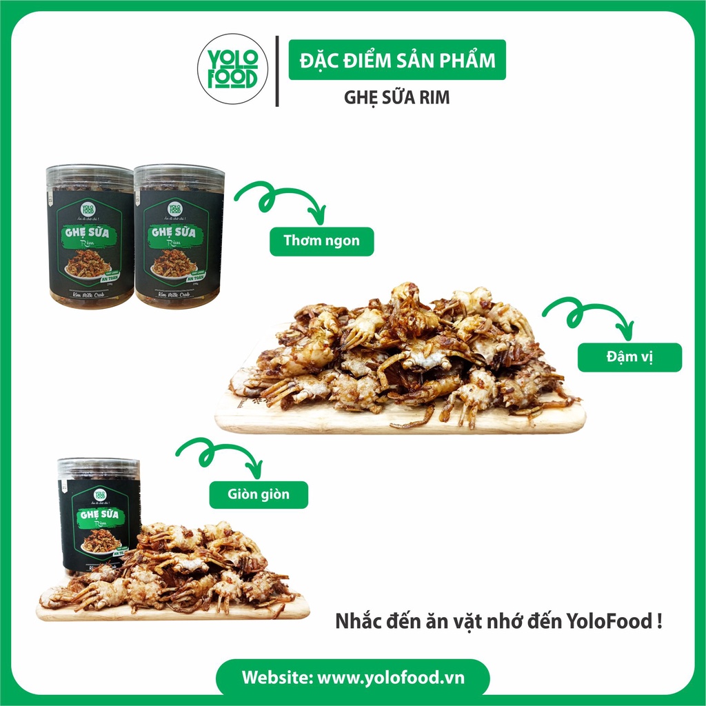 Ghẹ sữa rim gia vị hộp 250g YOLO FOOD đồ ăn vặt ngon chất lượng , ghẹ sữa xóc gia vị loại 1 giòn ngon đậm vị ATVSTP