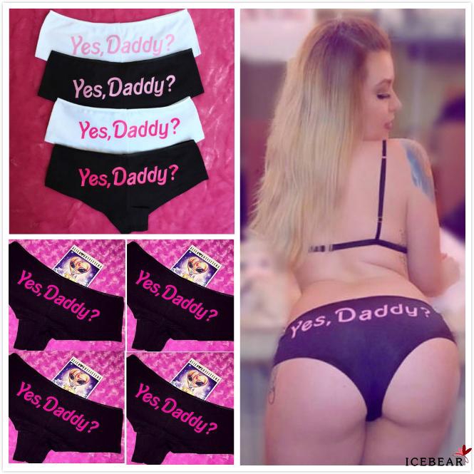 Quần lót G-string in chữ vui nhộn chất liệu cotton quyến rũ cho nữ