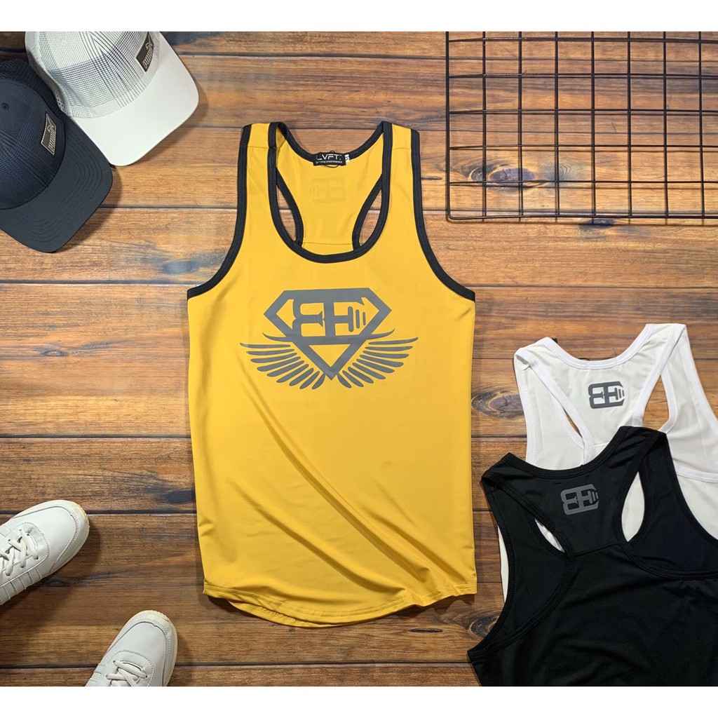 Áo thun ba lỗ tank top phối hoạ tiết kim cương Hero cực đẹp AHQ205