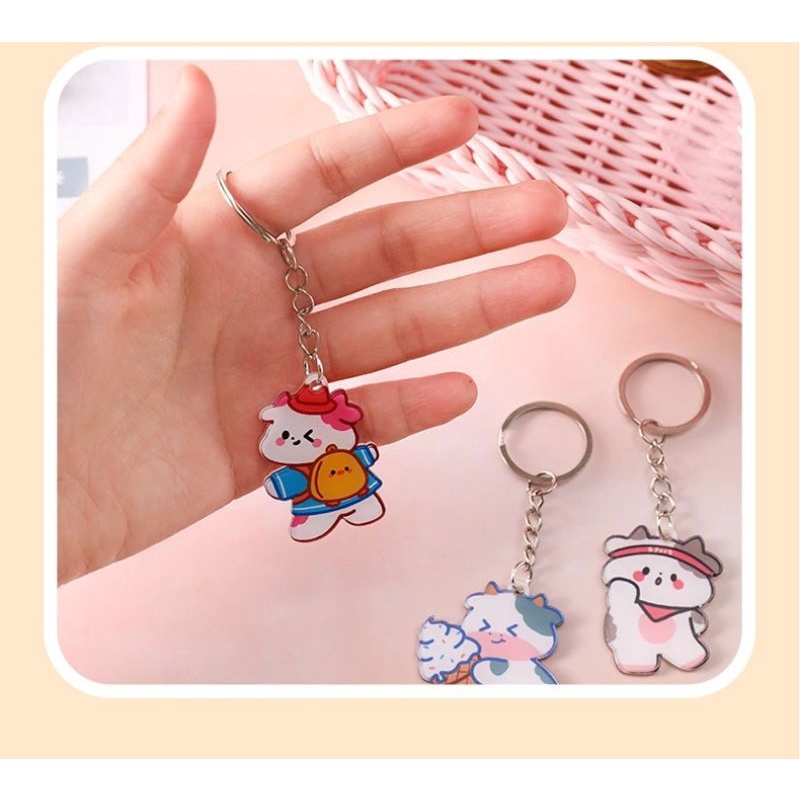 Móc khóa Bò Sữa đáng yêu nhiều hình