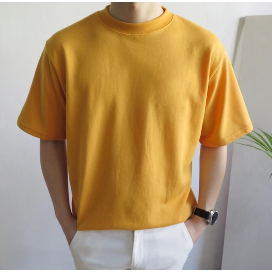 Áo Thun Tay Lỡ Andromeda Màu Vàng Bò Phom Rộng Unisex Free size Cho Cả Nam Và Nữ