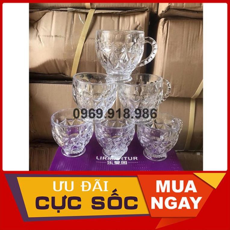 🍕 Bộ Ly Cốc Thủy Tinh Uống Nước 6 Chiếc Đẹp Cao Cấp Giá Gốc Sỉ Rẻ 💐 Tổng Kho Gia Dụng Vũng Tàu 💐