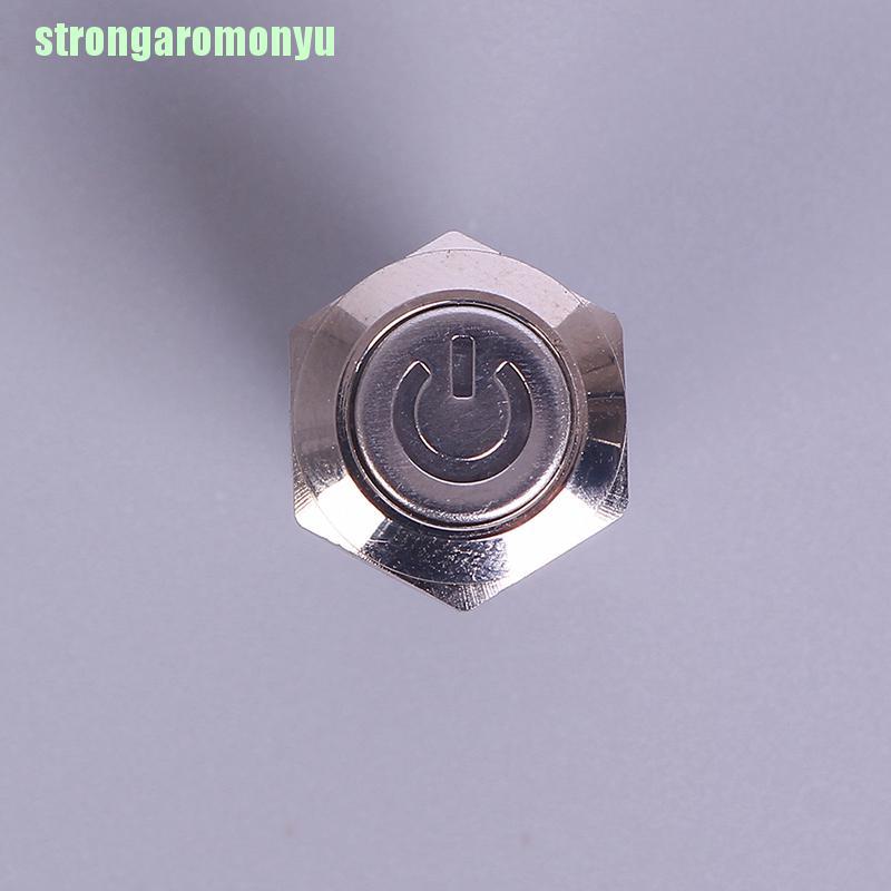 Nút bấm công tắc đèn LED 12mm 12v chất liệu kim loại chống thấm nước chuyên dụng