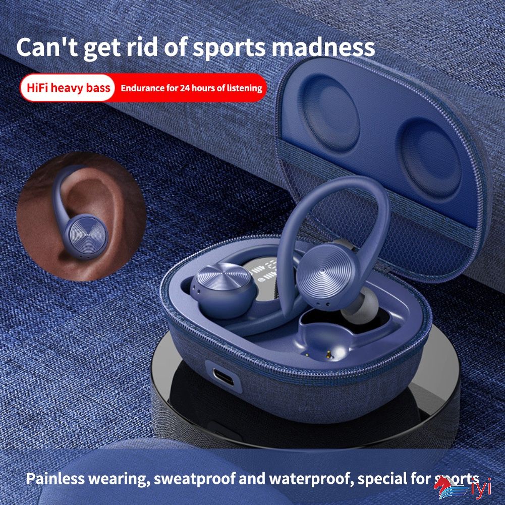 Tai nghe bluetooth không dây thể thao chống nước IPX5 kèm mic cho điện thoại