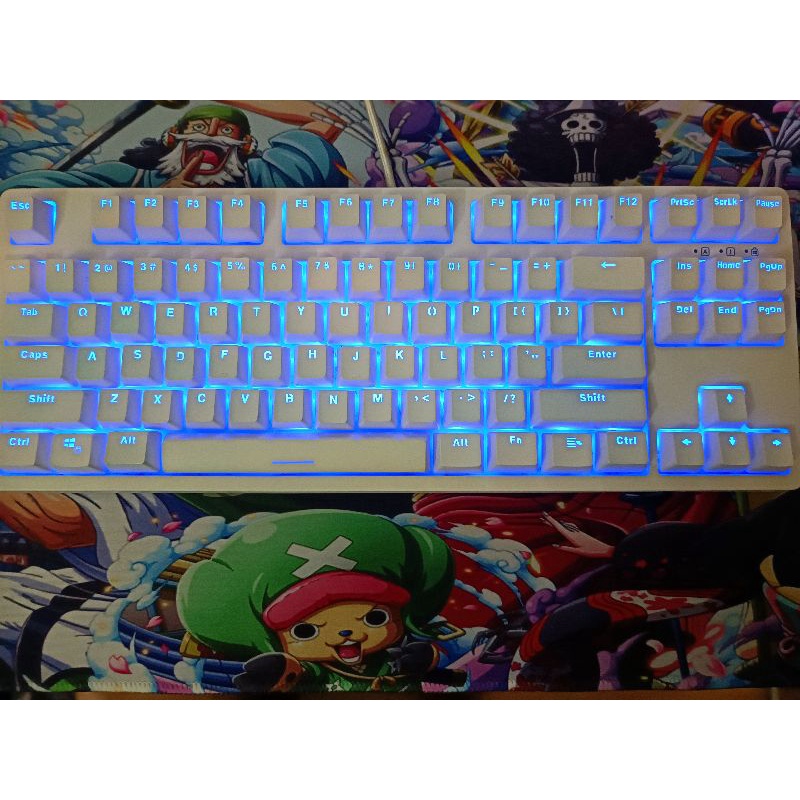 Bàn phím cơ EK EDRA387 ICE WHITE HOTSWAP CŨ blue switch