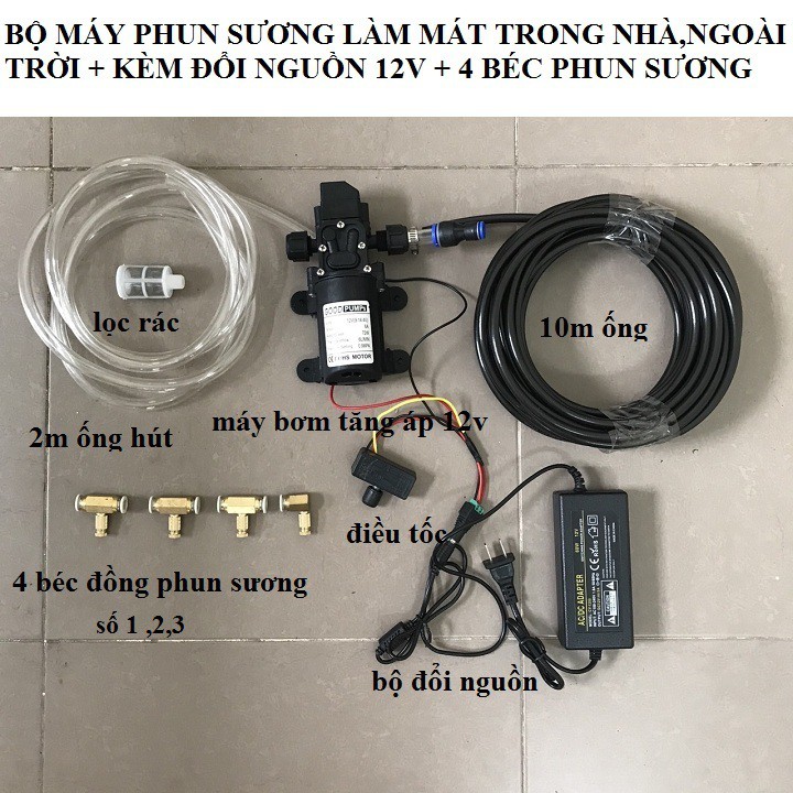 máy bơm tăng áp phun sương làm mát không khí,tưới lan