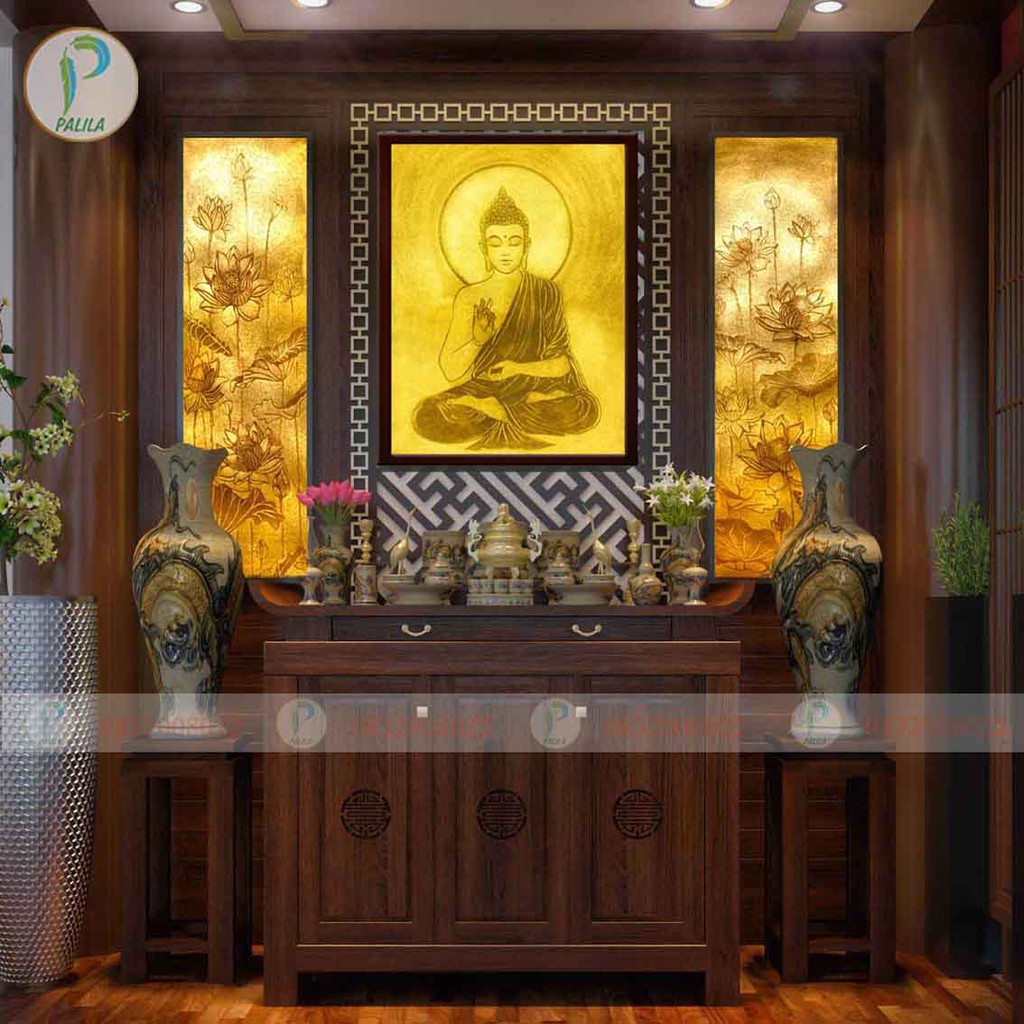 Tranh giấy dừa đẹp, chất lượng, giá rẻ - Tranh Phật Tổ ngồi thiền 60x80 cm (TP12) ( Hàng giấy dừa thật 100%)