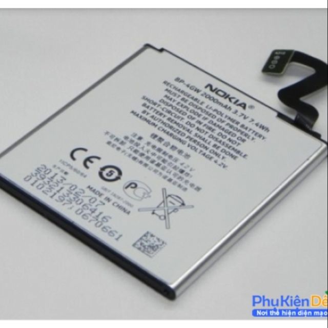 Pin nokia lumia 920 BP-4GW xịn bảo hành 6 tháng