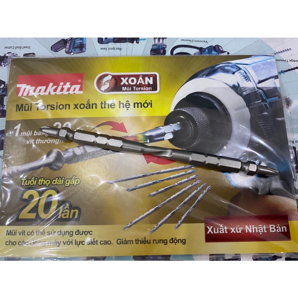 Mũi bắn vít xoắn TORSION chính hãng Makita, Made in Japan. BN.