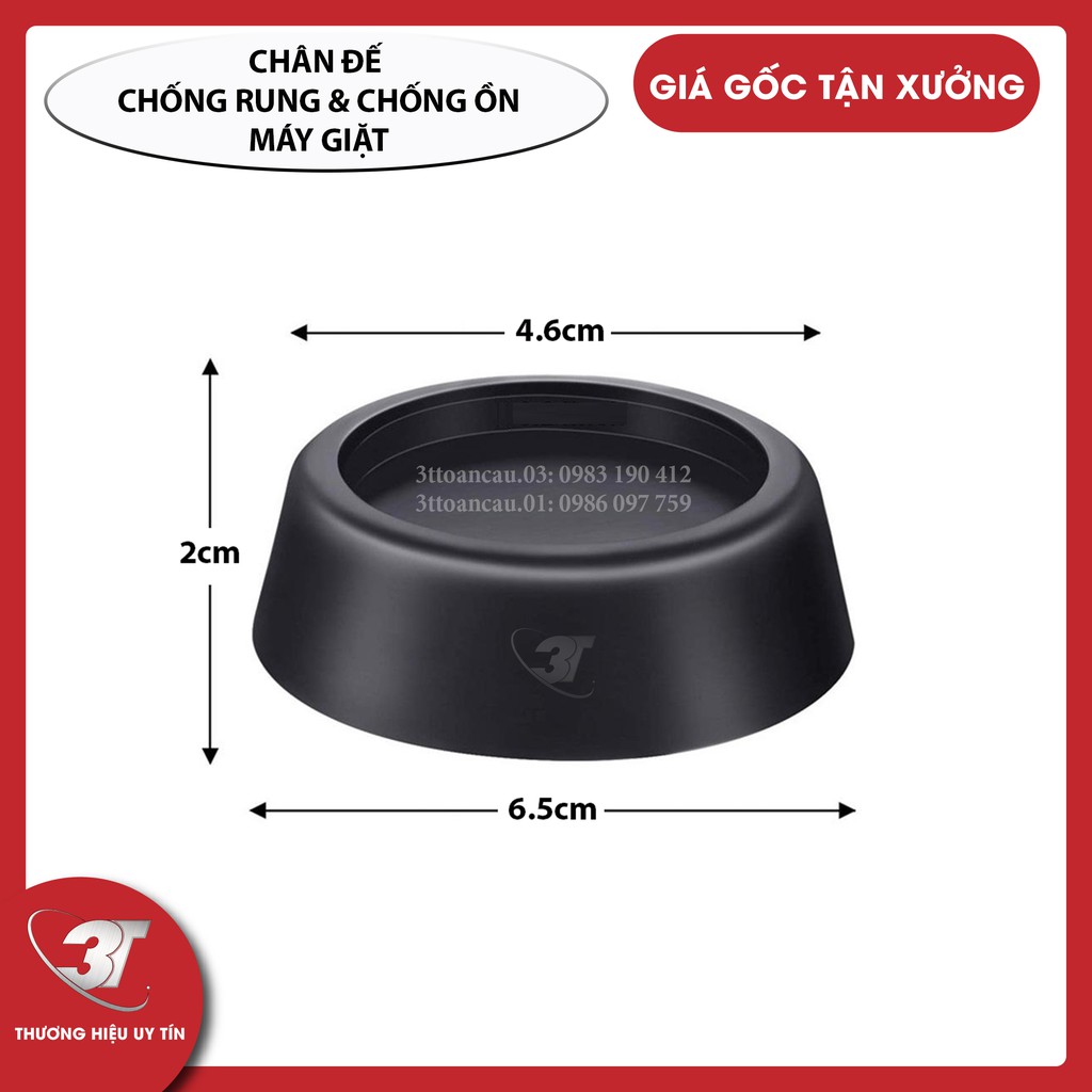 [Hàng VN xuất khẩu] Bộ 4 Chân Kê Chống Rung Máy Giặt 3T Chất Liệu Cao Su Cao Cấp - Chống Rung, Chống Ồn Máy Giặt