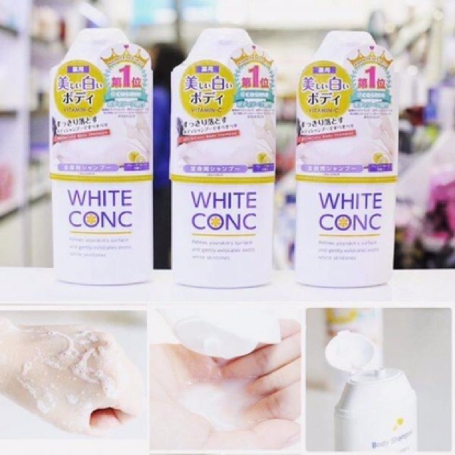 Sữa tắm trắng da White Conc Body Shampoo nội địa Nhật 360ml