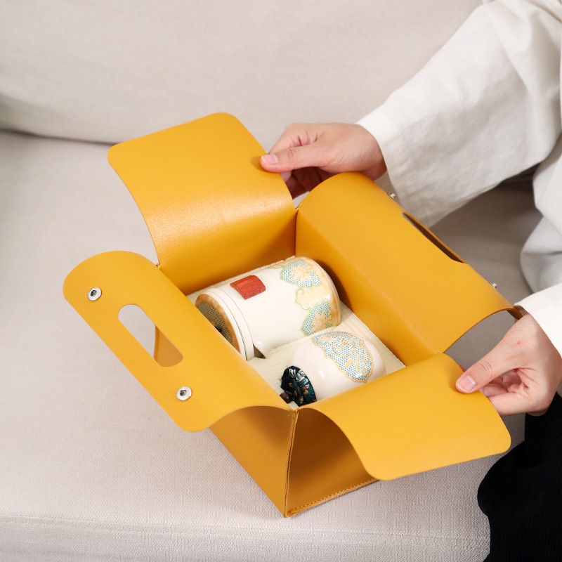 Bộ ấm chén pha trà bằng sứ (Có kèm túi du lịch chống va đập)