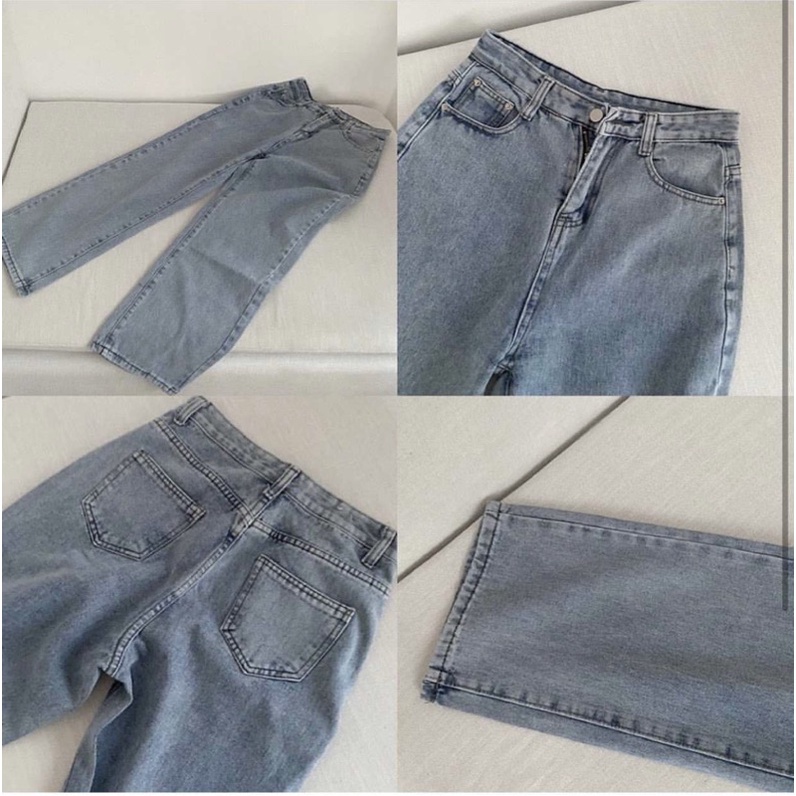 Quần jeans xanh nhạt yang yang kèm belt