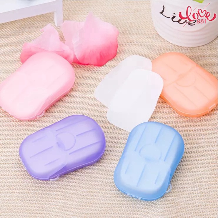 Hộp Đựng Xà Phòng Giấy Mini 20 Ngăn Tiện Dụng Cho Du Lịch