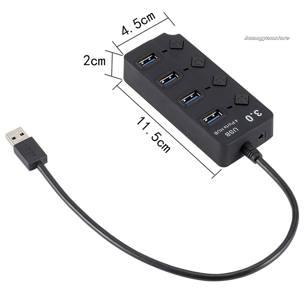 Bộ Chia 4 Cổng Usb 3.0 5gbps Tốc Độ Cao Dành Cho Pc