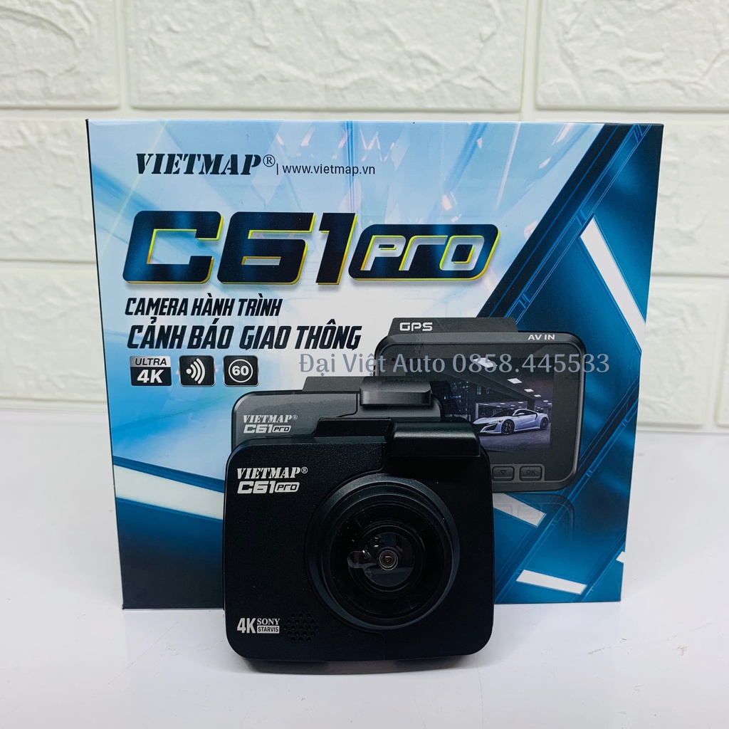 VIETMAP C61 PRO - Camera hành trình 4K Cảnh Báo Giao Thông Giọng Nói - Nâng cấp âm thanh - HÀNG CHÍNH HÃNG-Đại Việt Auto