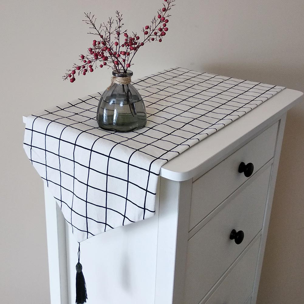 Khăn Trải Bàn Vải Lanh Cotton Phong Cách Bắc Âu